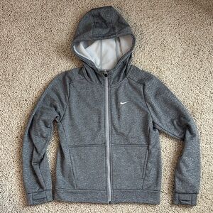 Nike Kids Charcoal Gray zip-up Hoodie